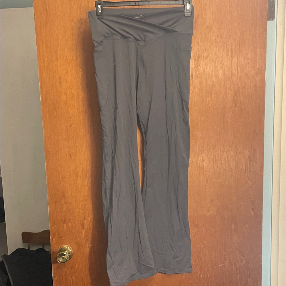 Gray Flared Yoga Pants